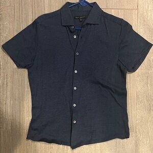 Robert Barakett Dark Blue Casual Button Down Shirt